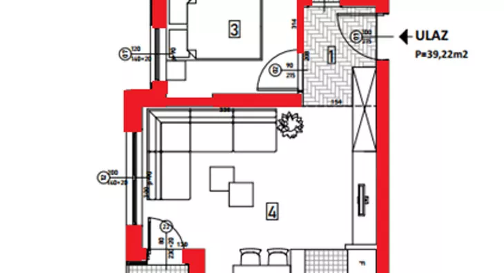 Jednoiposoban stan | 4zida
