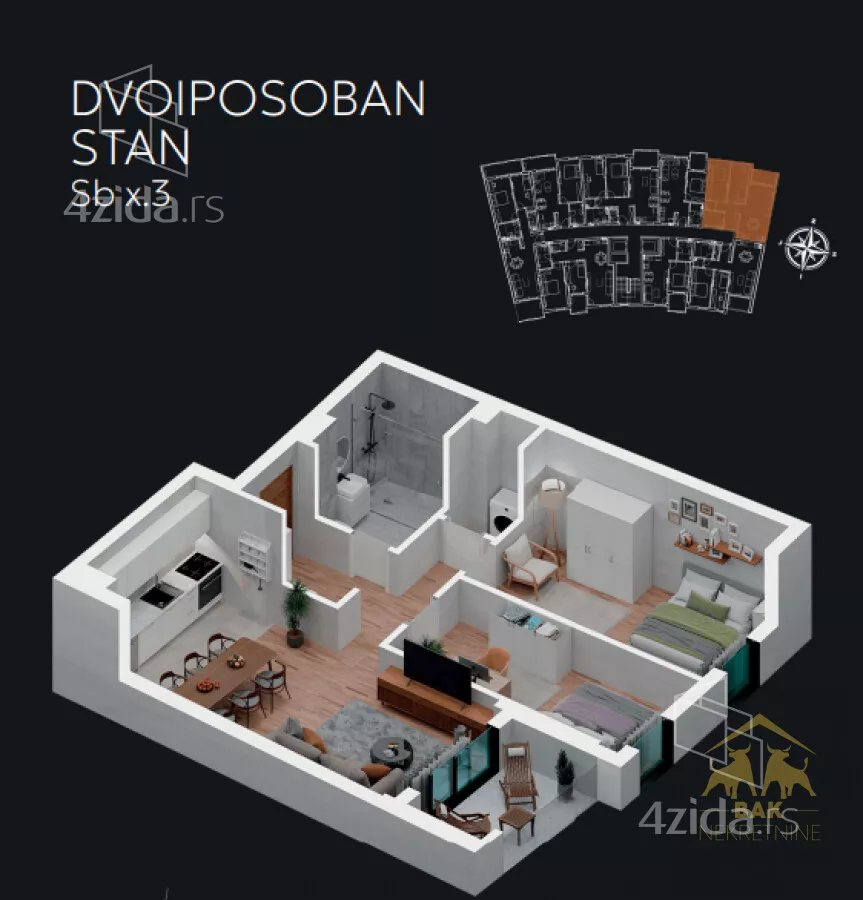 Dvoiposoban stan | 4zida