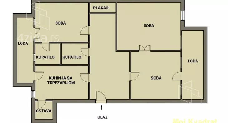 Trosoban stan | 4zida