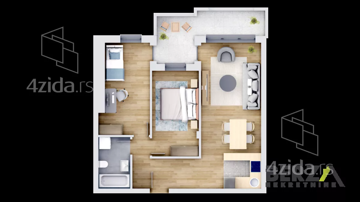 Trosoban stan | 4zida