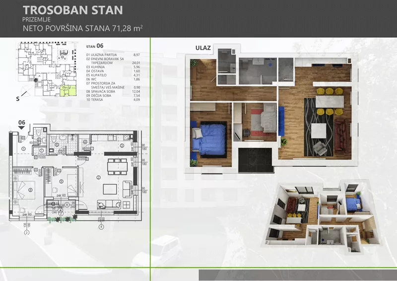 Trosoban stan | 4zida