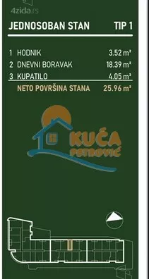 Jednosoban stan | 4zida