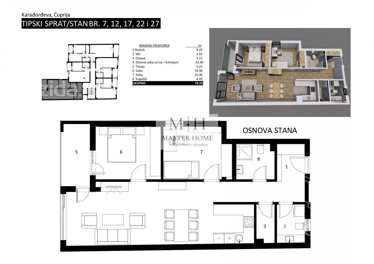 Trosoban stan | 4zida
