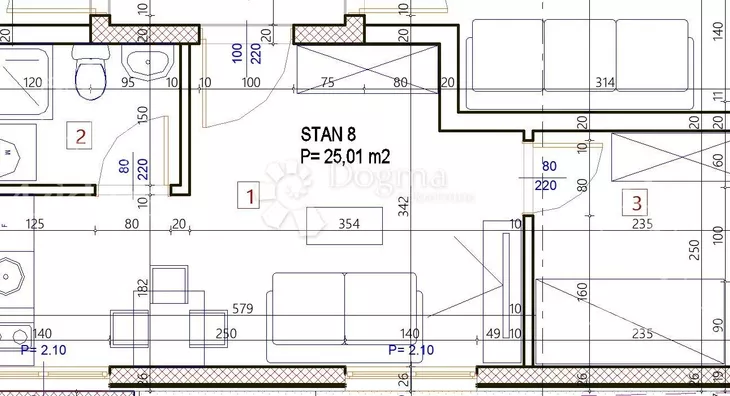 Jednoiposoban stan | 4zida