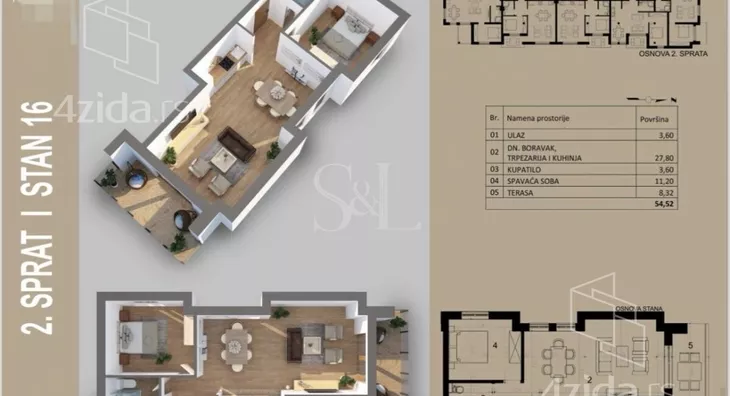 Jednoiposoban stan | 4zida