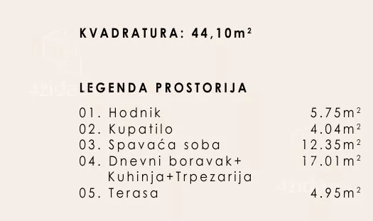 Jednosoban stan | 4zida