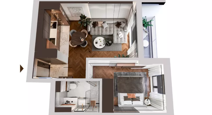 Jednoiposoban stan | 4zida