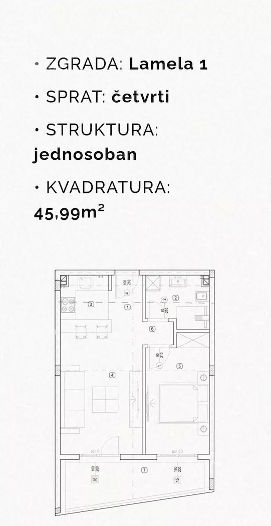 Jednoiposoban stan | 4zida