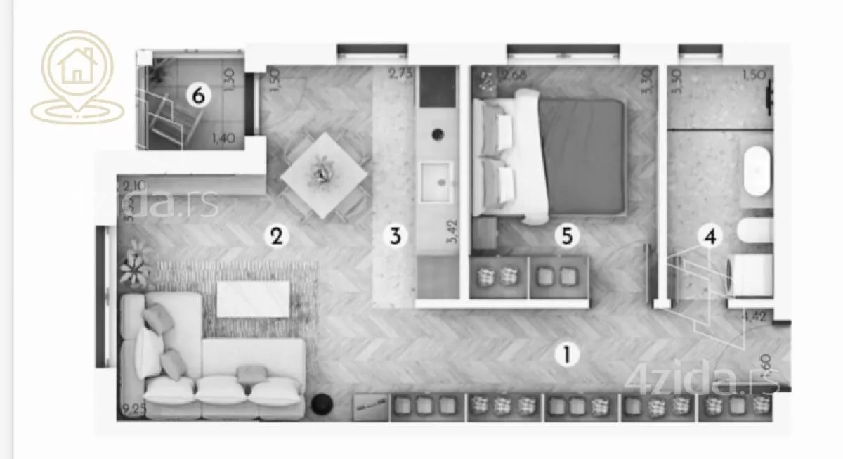 Troiposoban stan | 4zida