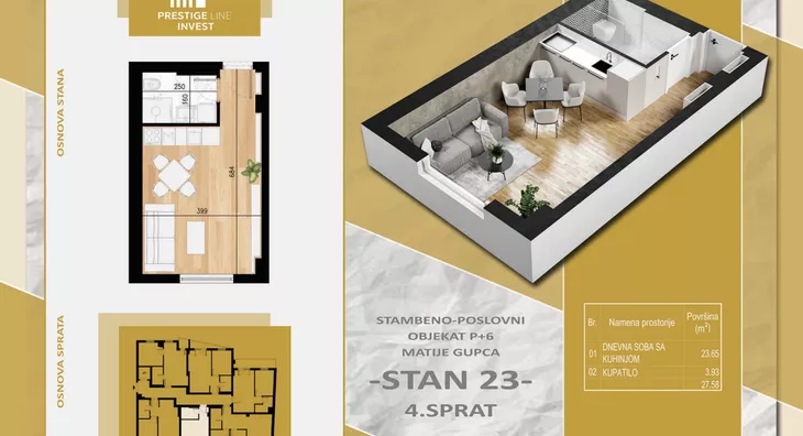 Jednosoban stan | 4zida