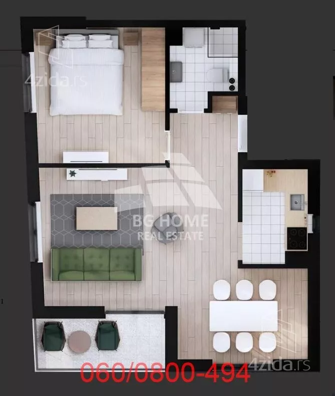 Jednoiposoban stan | 4zida