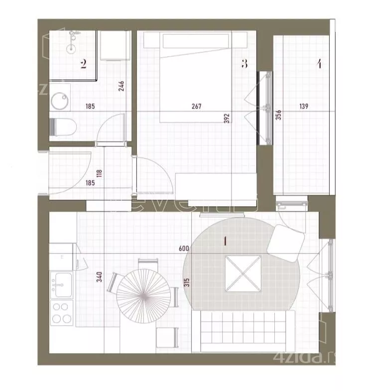 Dvosoban stan | 4zida