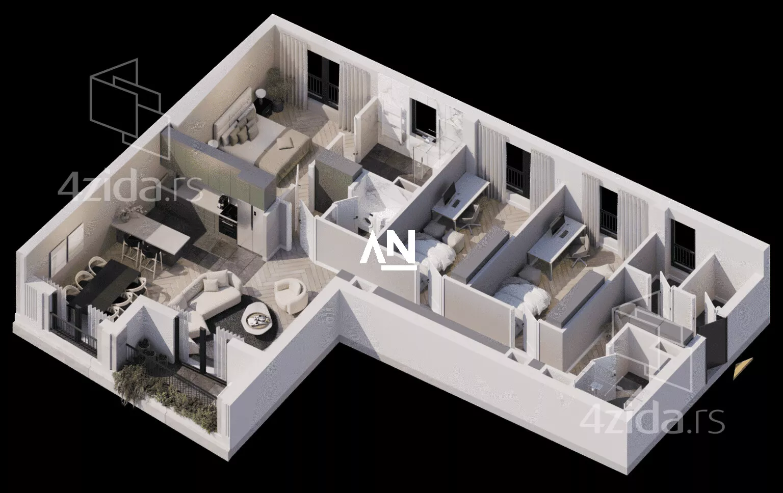 Dvosoban stan | 4zida