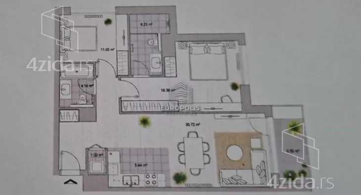 Trosoban stan | 4zida
