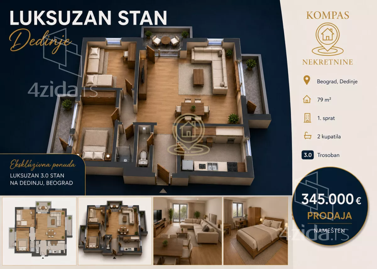 Trosoban stan | 4zida