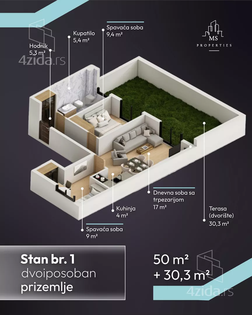 Dvoiposoban stan | 4zida