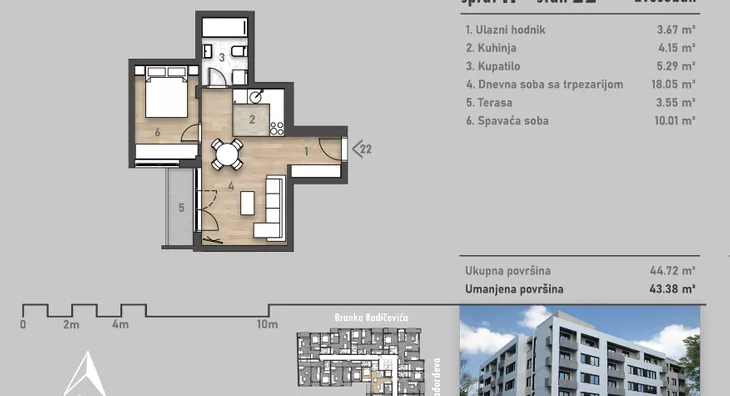 Dvosoban stan | 4zida