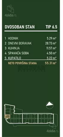 Dvosoban stan | 4zida