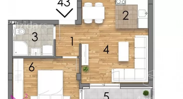 Dvosoban stan | 4zida