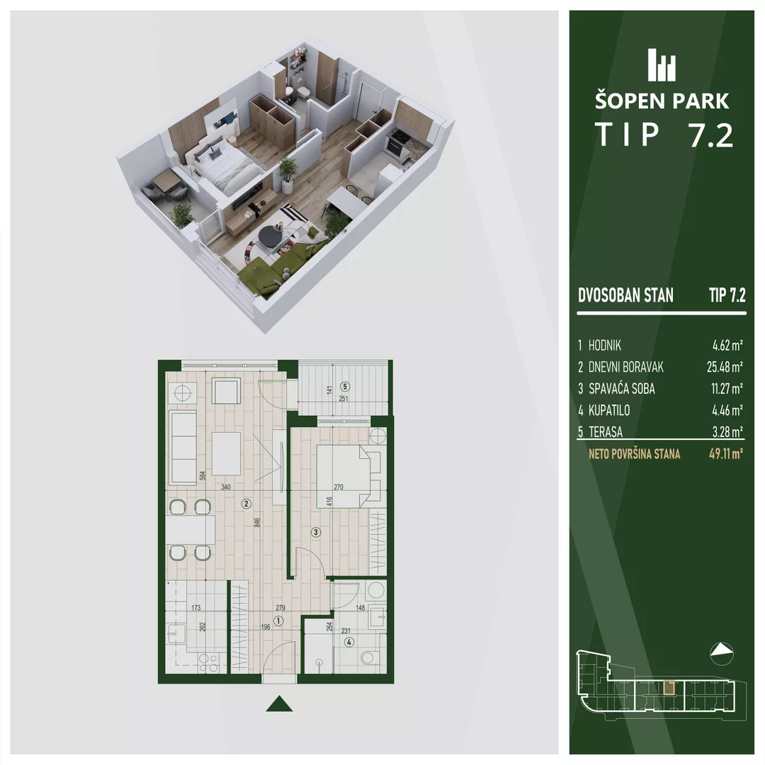 Dvosoban stan | 4zida