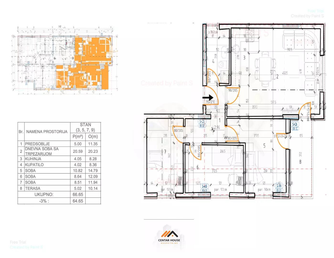 Troiposoban stan | 4zida