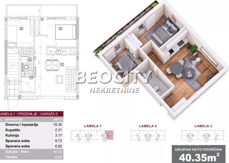 Trosoban stan | 4zida