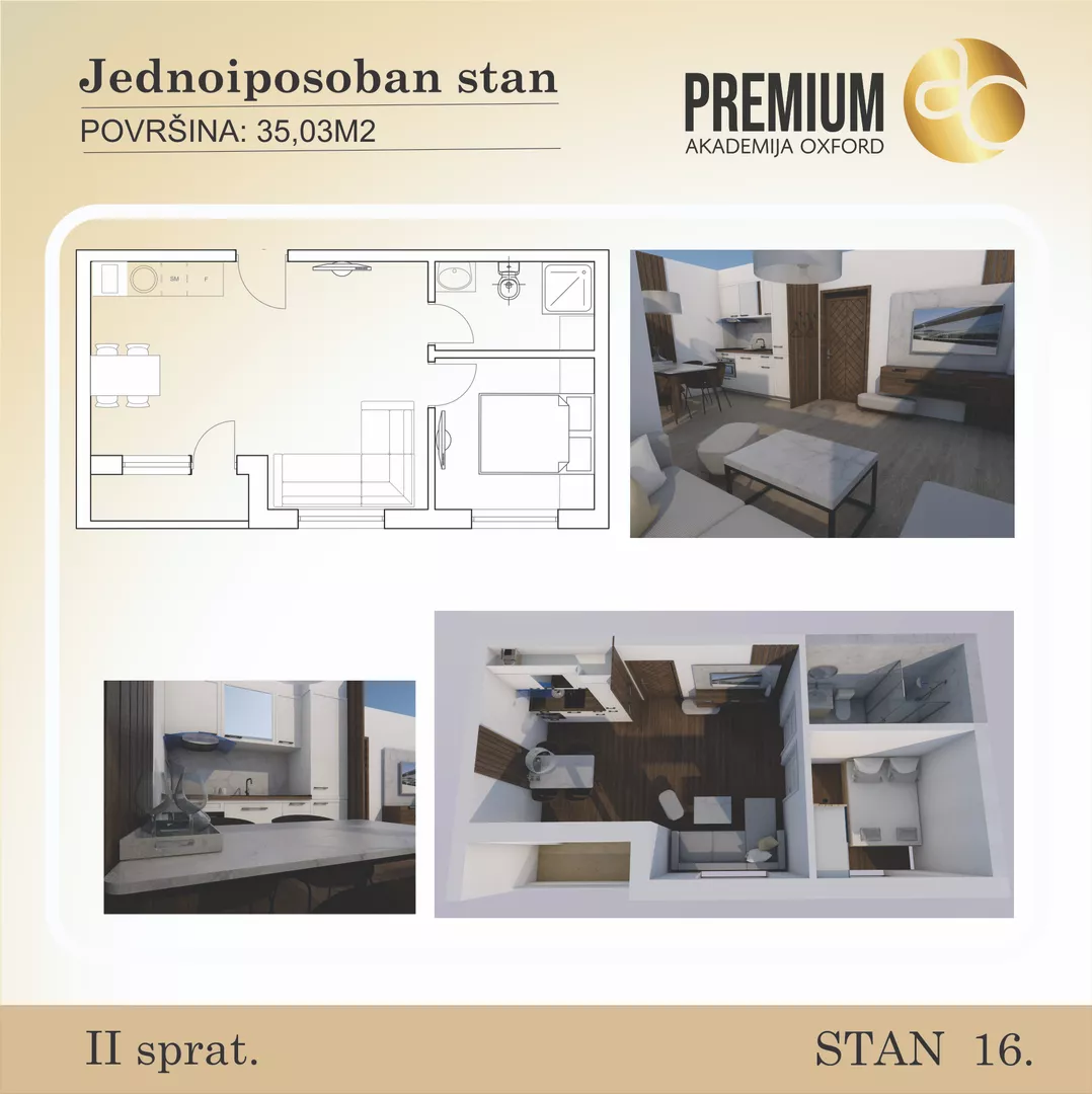 Jednoiposoban stan | 4zida