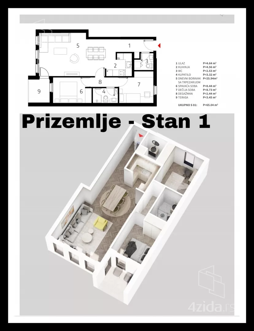 Jednoiposoban stan | 4zida