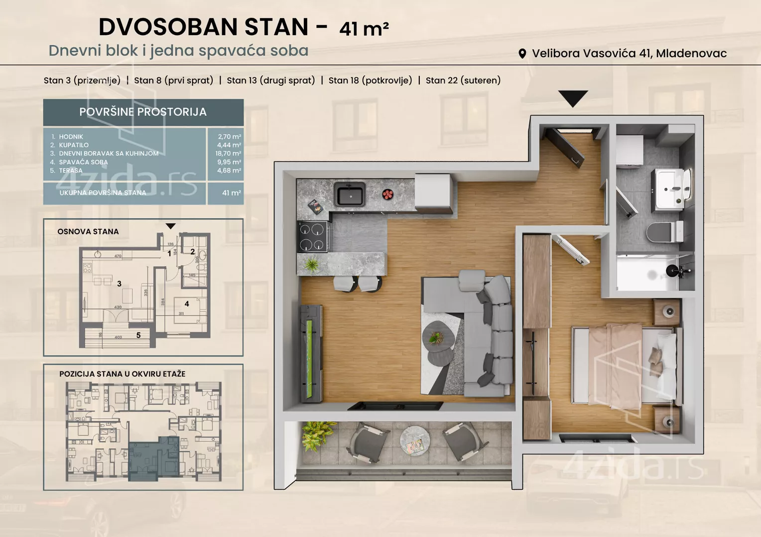 Dvosoban stan | 4zida