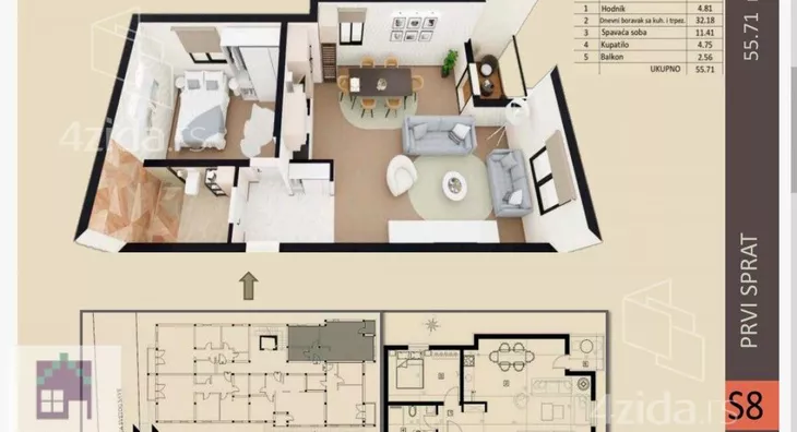 Dvosoban stan | 4zida