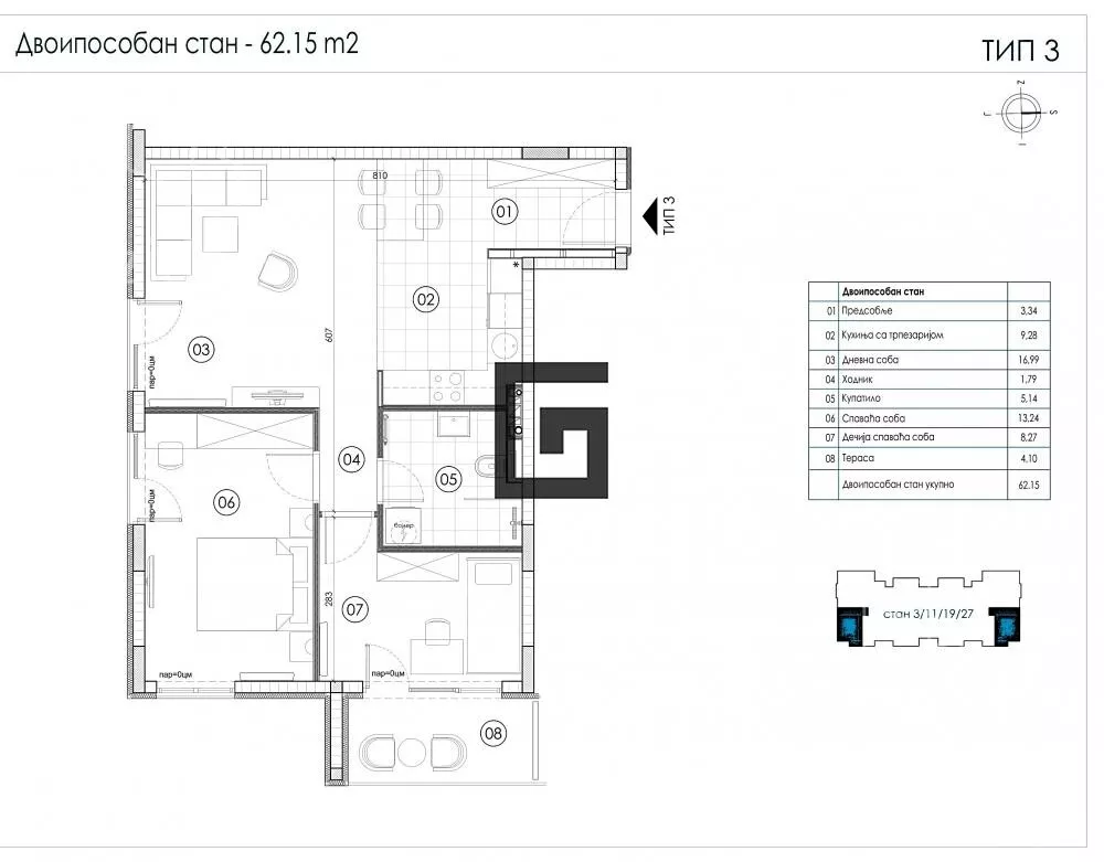 Dvoiposoban stan | 4zida