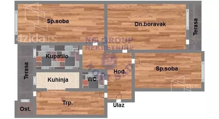 Trosoban stan | 4zida