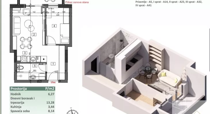 Dvosoban stan | 4zida