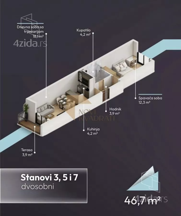 Dvosoban stan | 4zida