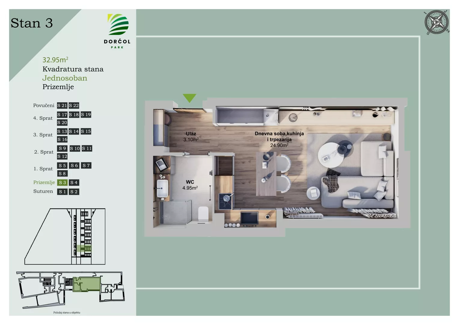 Jednosoban stan | 4zida