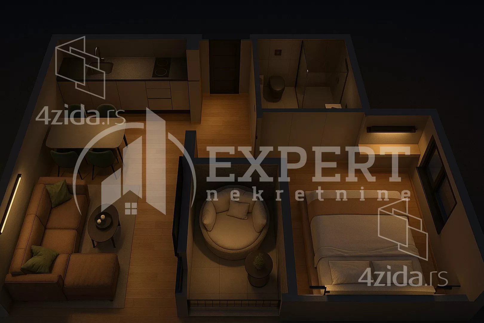 Jednoiposoban stan | 4zida