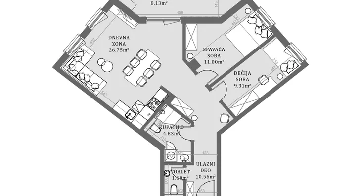 Trosoban stan | 4zida