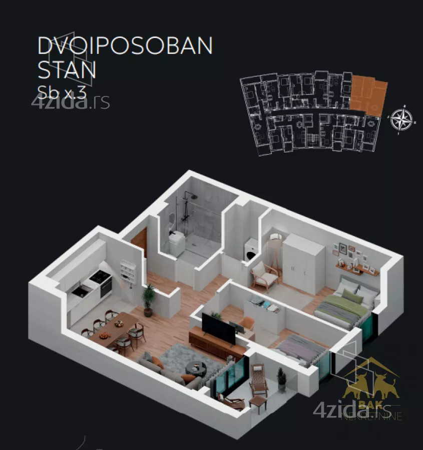 Dvoiposoban stan | 4zida