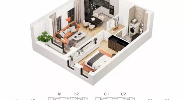 Jednoiposoban stan | 4zida