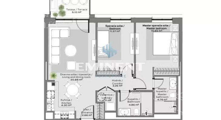Trosoban stan | 4zida