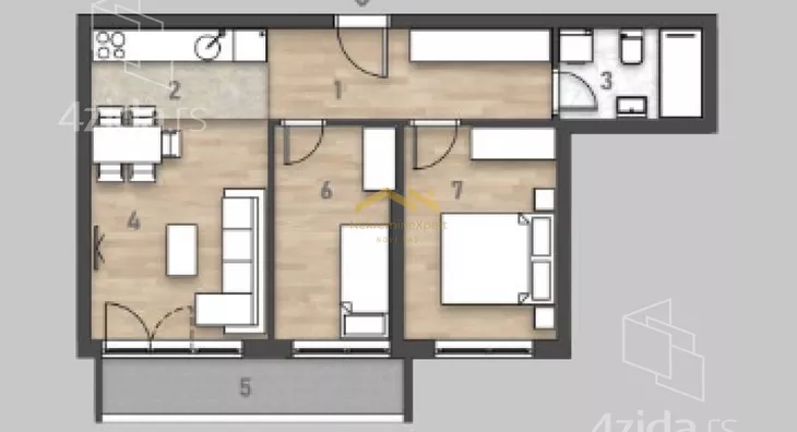Trosoban stan | 4zida