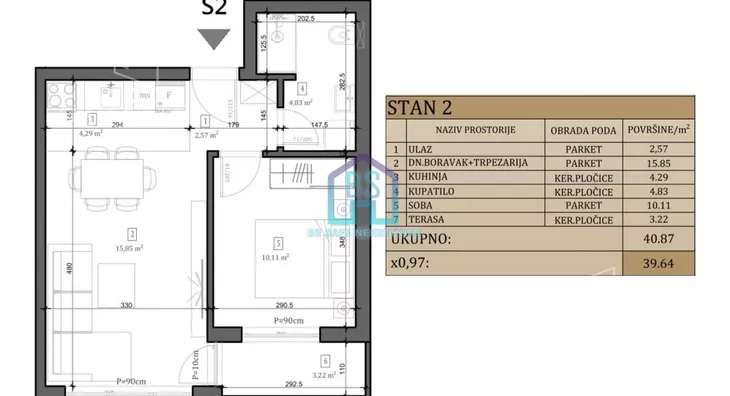 Jednoiposoban stan | 4zida