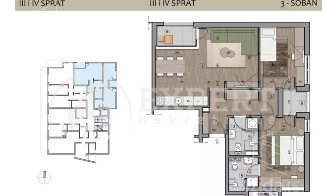 Trosoban stan | 4zida