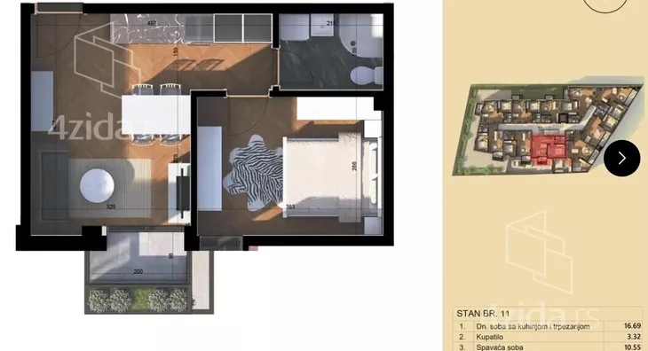 Jednosoban stan | 4zida