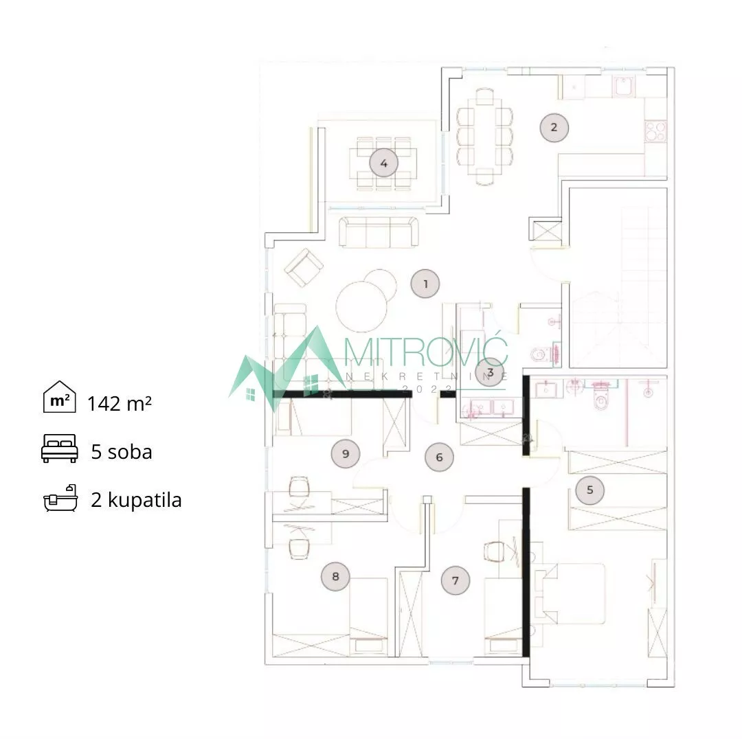 Petosoban stan | 4zida