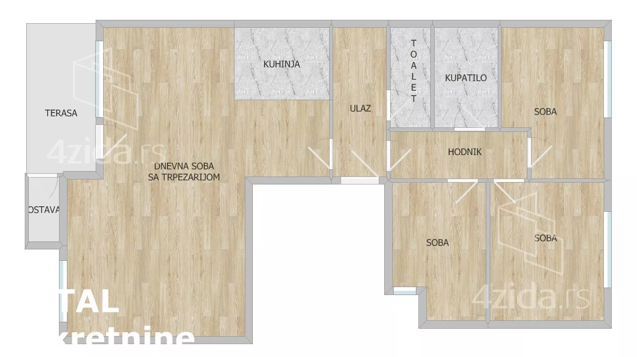 Troiposoban stan | 4zida