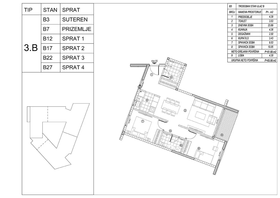 Trosoban stan | 4zida