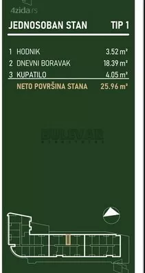 Jednosoban stan | 4zida