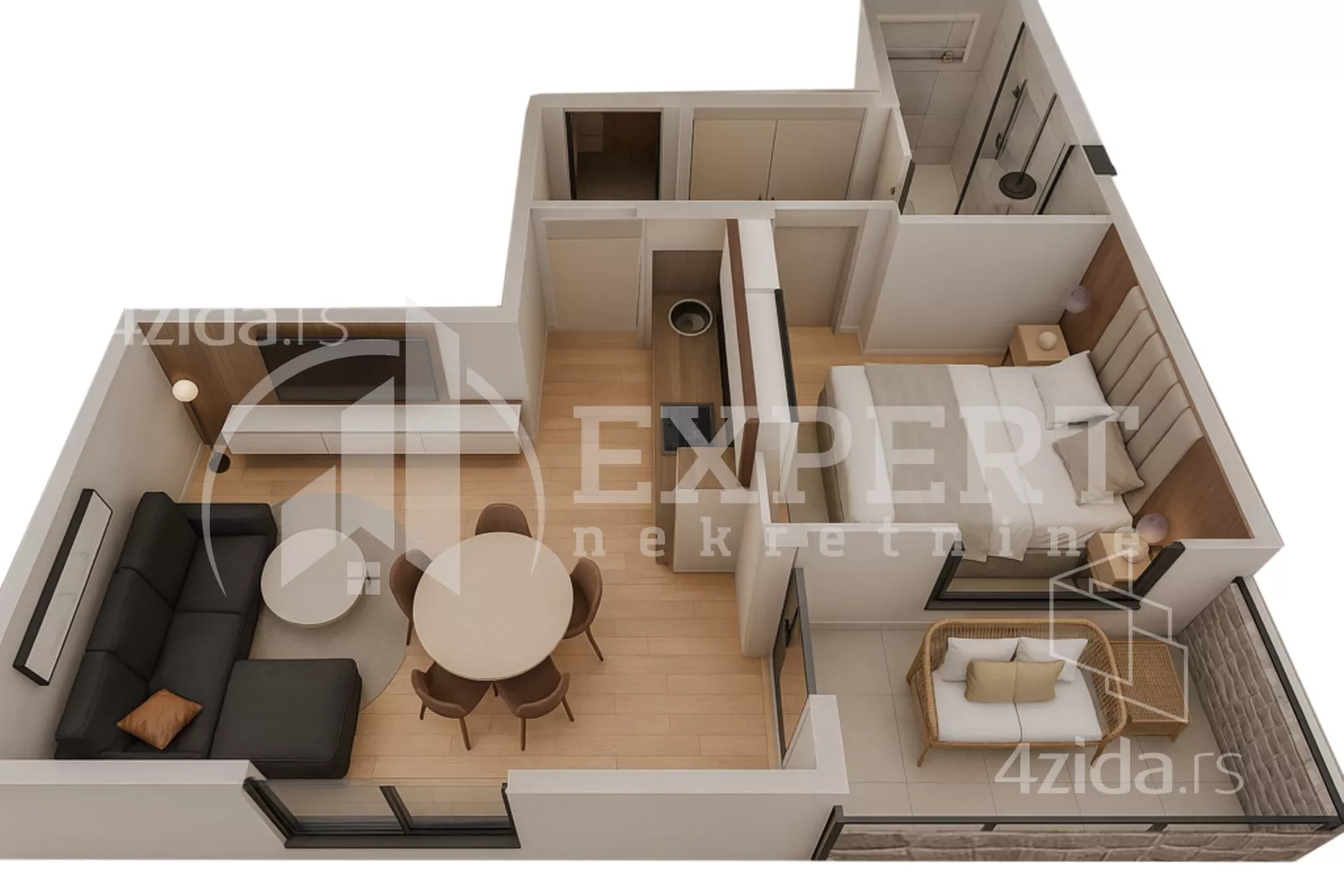 Jednoiposoban stan | 4zida