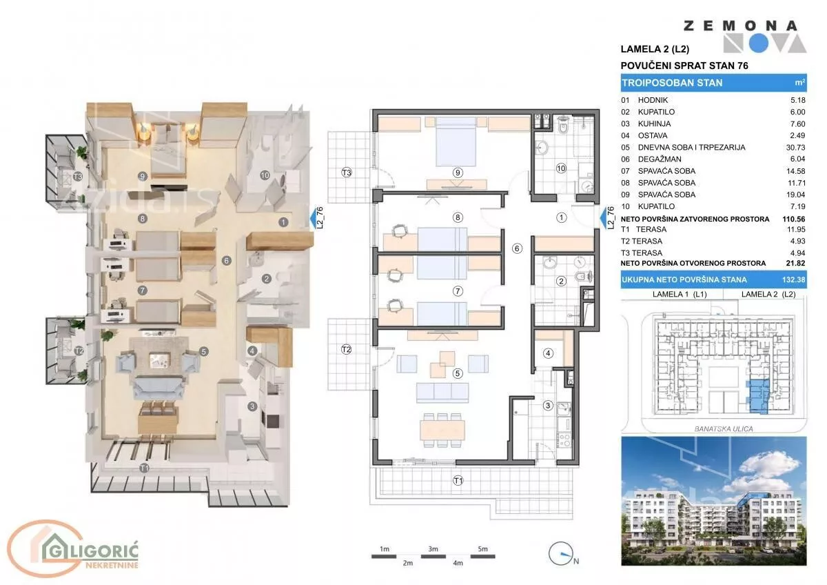 Troiposoban stan | 4zida